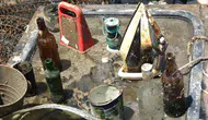 Bodrum Gümbet Koyu'nda deniz dibinden 370 kilogram atık çıkarıldı