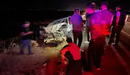 Şanlıurfa Siverek'te otomobil koyun sürüsüne daldı : 3 yaralı, 11 hayvan telef