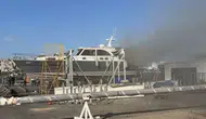 Pendik Marina'da bakımdaki teknede yangın çıktı