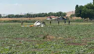 Ankara Temelli'de eğitim helikopteri düştü : 2 yaralı