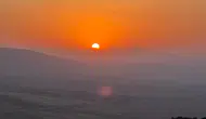 Tekelti Dağı'nın gün batımı manzarası göz kamaştırdı