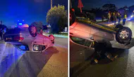 Ters dönen otomobilden yara almadan çıktı ! Aydın'da şaşkına çeviren kaza