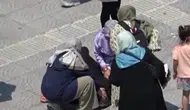Samsun'da sıcaktan bayılan kadının yardımına çevredekiler koştu