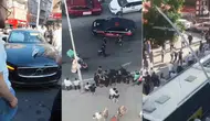 Sultangazi'de polisten kaçan motosikletli şüpheli kaza trafiğine takılınca yakalandı