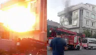 Kocaeli'de mutfaktaki yangına müdahale edilirken, doğalgaz bomba gibi patladı