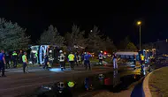 Kayseri'de yolcu otobüsü ile yakıt tankeri taşıyan tır çarpıştı : 30 yaralı