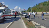 Havza'da zincirleme trafik kazası : 3 araç birbirine girdi, 2 kişi yaralandı