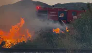 İzmir'in Bayındır ilçesinde çevre yolunda yangın