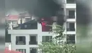 Büyükçekmece'de 5 katlı binada yangın çıktı