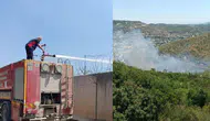 Suriye sınırında yangın : Ekipler tarafından kontrol altına alındı