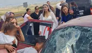 Erzurum'da düğün konvoyunda kaza : 2 ölü, 4 yaralı