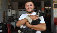 Adana'da duyarlı esnaf boğazına cisim kaçan köpeği kurtardı