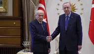 Erdoğan ve Bahçeli Beştepe'de görüştü : Zirvenin gündemi 'Terörsüz Türkiye' yasası oldu