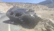 Batman'da kaza : Takla atan hafif ticari araçta 2 kişi yaralandı