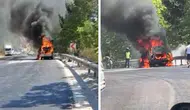 Muğla Seydikemer'de seyir halindeki otomobil bir anda alev aldı