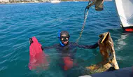 Bodrum’da deniz dibi temizliği : Gümbet sahilinden 310 kilogram atık çıkarıldı