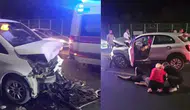 Antalya'da otomobil ile minibüs kafa kafaya çarpıştı : 10 yaralı