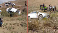 Van'da kontrolden çıkan otomobil, bariyerlere çarptı : 3 yaralı