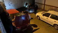 Trabzon'da otoparktaki araçların üzerine düşen İHA patladı