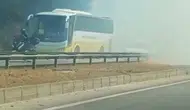Bursa'nın Nilüfer ilçesinde anız yangını