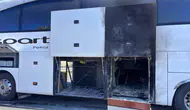 Eskişehir'de yolcu otobüsünde yangın paniği : 3'ü çocuk 27 yolcu tahliye edildi