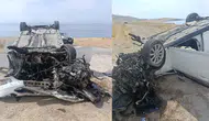 Van'da otomobil kontrolden çıkıp takla attı : 4 yaralı