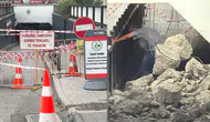Tehlikeyi umursamadı : Çöken alt geçide girip demir kesti