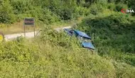 Sinop-Erfelek yolunda kaza : Kontrolden çıkan otomobil şarampole uçtu