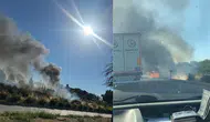 Eskişehir'de seyir halindeki araç alev alev yandı