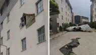 Van'da fırtına koptu : KYK yurdunun çatısı uçtu
