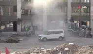 Malatya’da korkutan anlar ! Doğal gaz borusu patladı, meydan gazla doldu