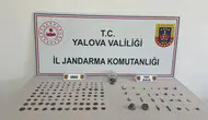 Yalova'da jandarmadan tarihi eser operasyonu : 256 parça sikke ve obje ele geçirildi