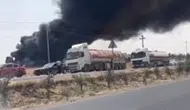 Erbil'de akaryakıt depoları alev alev yandı