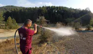 Bolu'da anız yangını : Köylüler traktörleriyle seferber oldu