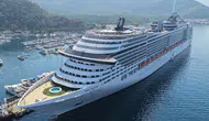 'MSC Divina' kruvaziyeri 4 bin 180 turist ile Marmaris'te