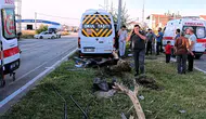Aksaray’da işçi servisi kaza yaptı : 6 kişi yaralandı