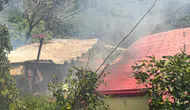 Trabzon'da bir evin odunluğu yandı : 1 kişi yaralandı