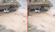 Nevşehir'de sel sularına kapılan araç köprü altında mahsur kaldı