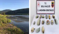 Bolu'da gölette kaçak avcılık denetimi : 22,5 metre ağ ele geçirildi
