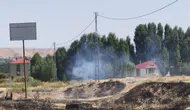 Van Erciş'te örtü üstü yangın