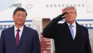Trump, Çin Devlet Başkanı Şi'yi resmi törenle karşıladı