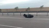 Kulu'da kontrolden çıkan motosiklet devrildi: 1 yaralı