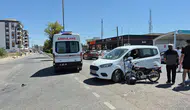 Adıyaman'da korkutan kaza : Motosiklet sürücüsü yaralandı