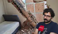 Yıkım sırasında bitişikteki apartmanın duvarı çöktü : Kardeşi dakikalarla kurtuldu
