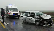 İstanbul Arnavutköy'de kamyon kazası : 2 sürücü yaralandı, trafik kilitlendi