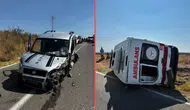 Kırklareli'nde ambulans ile 2 otomobil çarpıştı : 5 yaralı