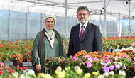 Emine Erdoğan Milli Botanik Bahçesi’nde : Ata tohumlarından yetişen ürünleri topladı