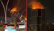 Ankara'da iş merkezinin çatısı alevlere teslim oldu