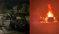 Antalya'da seyir halindeki otomobil alev alev yandı