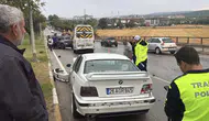Eskişehir'de kayganlaşan yolda 7 araç çarpıştı : 1 yaralı